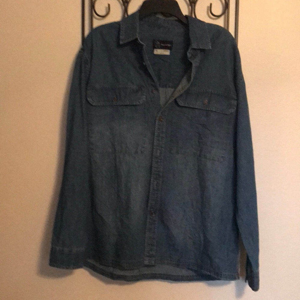 LADIES BUTTON DEMIN SHIRT